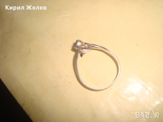 СТАРИНЕН СРЕБЪРЕН АРТ ДЕКО ПРЪСТЕН РЪЧНА РАБОТА СРЕБРО 20517, снимка 8 - Антикварни и старинни предмети - 32991940