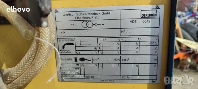 Заваръчен апарат OERLIKON COK 352-трифазен, снимка 5 - Други машини и части - 49192655