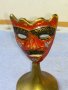 Стара АЗИАТСКА ФОЛКЛОРНА ТРАДИЦИОННА БРОНЗОВА МАСКА ЦВЕТЕН ЕМАЙЛ РЪЧНА ХУДОЖЕСТВЕНА ИЗРАБОТКА 42692, снимка 8