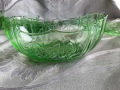 Купи, фруктиера, големи чинии, малки чинии от зелено стъкло, снимка 4