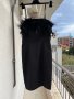 Разкошна нова черна парти коктейлна строго официална рокля Mohito пера пухчета , снимка 8