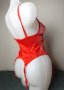 75A/B червен еротичен корсет с меки чашки и жартиери, снимка 6