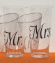 Декорирани стъклени чаши Mr.&Mrs., снимка 4