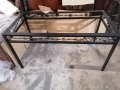Трапезна маса от ковано желязо, дърво метал , снимка 10
