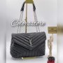 Луксозна Черна чанта YSL код В 323, снимка 1 - Чанти - 33975832