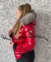 Червено зимно яке Karl Lagerfeld код ST 637, снимка 1 - Якета - 34627323