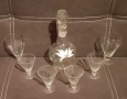 Стъклен сервиз за ракия, снимка 1