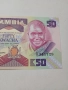 ЗАМБИЯ БАНКНОТА 50 КВАЧА 1986-1988 Г , снимка 3