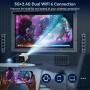 Мини проектор поддържа 4K 1080P, мини проектор с WiFi 6 и Bluetooth 5.4, снимка 6