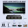 5 входа - 1 изход HDMI ARC превключвател, 4K@60Hz eARC автоматичен HDMI 2.0 сплитер с дистанционно, снимка 6