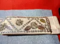 Стар ЕТНОГРАФСКИ ДАМСКИ КЕНАРЕН КОЛАН УКРАСЕН с ФЛОРАЛНИ МОТИВИ от БЛЕСТЯЩИ ПАЙЕТИ 47564, снимка 5