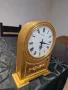 Рядък антикварен колекционерски бронзов каминен настолен френски механичен часовник , снимка 4