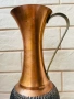 Красива медна ваза от Англия с дръжка от месинг, снимка 4