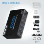 USB 3.0 HDMI KVM превключвател 4 компютър 1 монитор 4K 60Hz SPDIF L/R Extractor - USB превключвател, снимка 2