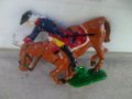 Френски конник оцветен изработен от олово 