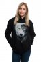 Нов дамски суичър с дигитален печат Вълк ИН и ЯН, Серия вълци, снимка 1 - Суичъри - 37007088