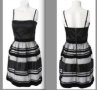 Gina Tricot S- Ефектна рокля в черно и бяло, снимка 1 - Рокли - 33027998