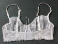 C&A Lingerie 80D луксозен бял сутиен с меки чашки с бродерии върху тюл, снимка 4