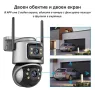 Двойна Външна WiFi Камера с два екрана 8MP, ICSee, снимка 3