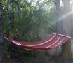 2230 Градински хамак от плат хамак люлка за къмпинг градина 195x77cm, снимка 7