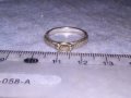 ГОДЕЖЕН СРЕБЪРЕН ПРЪСТЕН СРЕБРО 925 с БЯЛА ПОЗЛАТА и ЦИРКОНЧЕТА с ГНЕЗДО за ВГРАЖДАНЕ на КАМЪК 36475, снимка 4