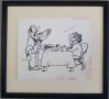 Стоян Гроздев 1942 / 1994 Карикатура Студена супа от 1990те години, снимка 1 - Картини - 40518708