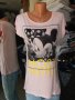 СУПЕРТЪНИЧКА и много лека розова тениска с щампа Мини Маус, снимка 1