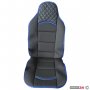 Комплект Универсални Калъфи за Седалки за МПС 2/два/броя к-т Черно със Синьо /31035, снимка 2