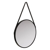50 см Метално огледало с кожена каишка, снимка 2 - Декорация за дома - 33263687