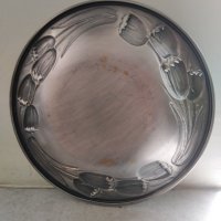 метална чиния в стил арт деко, снимка 4 - Други ценни предмети - 37620464