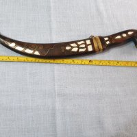 Старинен ритуален нож,кама,кумая,кинжал, снимка 8 - Антикварни и старинни предмети - 39102408