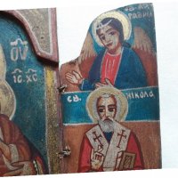 Ръчно рисувана възрожденска икона, иконопис, религия, снимка 5 - Икони - 33255814