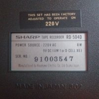 Магнетофон SHARP RD 504 D, снимка 7 - Декове - 26431345