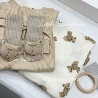Organic Baby Bear - ЛИМИТИРАНА подаръчна кутийка за бебе, 4 части, снимка 3 - Комплекти за бебе - 43983728