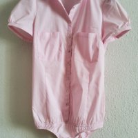 Бебешко Розова памучна риза- боди, снимка 2 - Ризи - 37754650