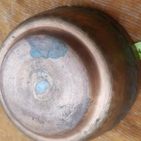 Бакърена и бронзова купа чиния, снимка 3 - Антикварни и старинни предмети - 43900863