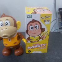 Музикална маймунка с функции, забавна играчка със звук, светлина и движение, в кутия - 17198, снимка 3 - Музикални играчки - 36748004