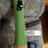 Ръчно плетени дамски чорапи с картинка, размер 37-38, снимка 1 - Дамски чорапи - 34585017
