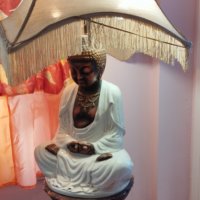 Голяма нощна лампа Буда, снимка 2 - Антикварни и старинни предмети - 43166005
