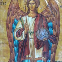 Голяма икона на Свети Архангел Михаил -- ръчна изработка, снимка 7 - Икони - 37640218