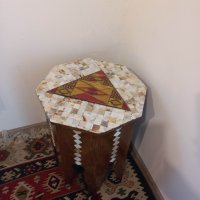 Османска масичка , инкустрация със седеф, снимка 6 - Антикварни и старинни предмети - 39690398