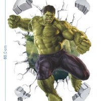 Хълк Hulk чупи стена стикер за стена лепенка самозалепващ за детска стая, снимка 2 - Други - 32948953