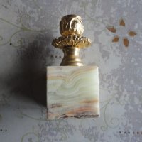 Страхотен италиански свещник бронз и оникс , снимка 6 - Декорация за дома - 42984956
