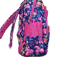 Ученическа раница за момичета в розов цвят на цветя, снимка 2 - Ученически пособия, канцеларски материали - 43425902