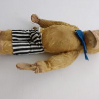 Стара играчка маймуна напълнена със слам , снимка 5 - Колекции - 43886650