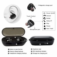 Слушалки Блутут тапи Digital One SP00476 Y30 черни безжични bluetooth, снимка 4 - Слушалки и портативни колонки - 37959448