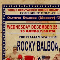Роки Балбоа срещу Иван Драго Бой Филм ретро постер бокс плакат, снимка 2 - Картини - 35507811