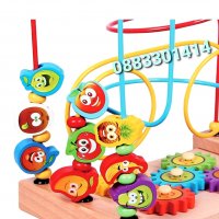 Дървена игра Пъзел с топчета Голям , снимка 2 - Игри и пъзели - 39835283