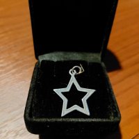 Сребърна висулка звезда, снимка 2 - Колиета, медальони, синджири - 39353516