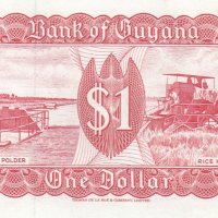 1 долар 1989, Гвиана, снимка 2 - Нумизматика и бонистика - 35287553